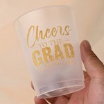 Personalized Graduation Cap Congrats Frosted Plastic Cups with Name and Year Set of 10 Graduation Party Favor for Graduates
