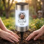 Henkilökohtainen Aina rakasti Photo Solar Garden Light nimi ja vuosi Garden Decor Sympathy Memorial lahja menetys rakkaan kanssa
