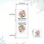 Personalised Watercolor Birth Flower 100% Cotton Sewing Label with Name and Text Birthday Gift for Knitting Lover DIY Craft Lover