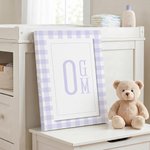Personliga minimalistiska rutiga monogram Canvas-tryck väggkonst barnkammare dekor skepp från USA husvärmningsdopgåva för nya föräldrar