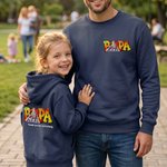 T-shirt Sweatshirt à capuche avec texte personnalisé Best Dad Heart Watercolor Photo T-shirt Sweatshirt Hoodie with Everyday Wear Fête des pères Cadeau d'anniversaire pour papa grand-père