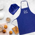 Set grembiule e cappello da chef per bambini