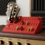 Gepersonaliseerde Multicolor 3D afgedrukte naam Gitaar plectrum Capo houder Plectrum opbergdoos Muziek Studio Decor Verjaardagscadeau voor muzikant Gitaarspeler