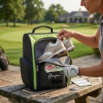 Personalized Golf Theme Birth Flower Large Golf Shoe Bag with Name Golf Club Birthday Gift for  Golf Lover Player