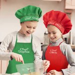 Set grembiule e cappello da chef per bambini