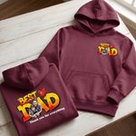 T-shirt Sweatshirt à capuche avec texte personnalisé Best Dad Heart Watercolor Photo T-shirt Sweatshirt Hoodie with Everyday Wear Fête des pères Cadeau d'anniversaire pour papa grand-père