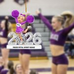 Gepersonaliseerde Cartoon Cheerleader Girl Pom-Pom Acryl Ornament met naam Cheer Team Game Day Gift voor Cheerleader