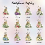 Personalised Birth Flower Golf Cosmetic Bag with Name Travel Accessory Anniversary Birthday Gift for Women Golf Lovers