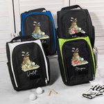 Personalized Golf Theme Birth Flower Large Golf Shoe Bag with Name Golf Club Birthday Gift for  Golf Lover Player