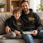 T-shirt Sweatshirt à capuche avec texte personnalisé Best Dad Heart Watercolor Photo T-shirt Sweatshirt Hoodie with Everyday Wear Fête des pères Cadeau d'anniversaire pour papa grand-père