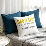 Personalised Go Sit Over There Multicolour Text Soft Cushion Cover with Remote Pocket Birthday Father's Day Housewarming Gift for Dad Family