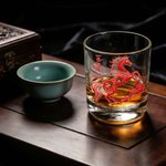 Personalized Chinese-Style Horse 10 oz Rock Whiskey Glass with Name and Auspicious Words Anniversary Birthday Gift for Man Whiskey Enthusiast