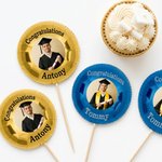 Personalized Graduation Photo Cupcake Topper with Name Graduation Ceremony Gift for Graduates