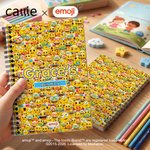 Personalized Playful emoji Scene A5 Spiral Notebook with Name and Text Daily Use Birthday Gift for Kids Students | Callie × emoji ™