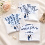 Mouchoir 100% coton avec nom Cadeau de mariage pour père mère grand-mère
