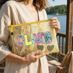 Personalized Artistic Name Waterproof Sandproof Beach Bag Pool Bag Cottage Lake Days Gift for Women
