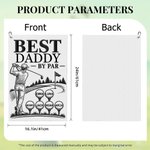 Personalized Best Daddy Multicolor Waffle Quick Dry Name Golf Towel with Carabiner Sports Accessory Birthday Father's Day Gift for Dad Golf Players
