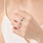Gepersonaliseerde 1-6 Baguette Familie Geboortestenen Reünie Cirkel Ring Moederdag Verjaardagscadeau voor Mama Oma
