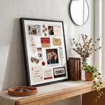 Personalized Romantic Matchbox Collage Photo Framed Canvas Print with Names and Texts Ship from USA Anniversary Valentine's Day Gift for Couples