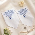 Mouchoir 100% coton avec nom Cadeau de mariage pour père mère grand-mère