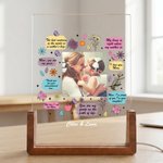 Gepersonaliseerd foto acryl LED nachtlampje met naam en houten basis Home Decor Verjaardag Verjaardag Thanksgiving Gift voor Moeder Oma