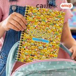 Personalized Playful emoji Scene A5 Spiral Notebook with Name and Text Daily Use Birthday Gift for Kids Students | Callie × emoji ™