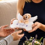 Plaque commémorative en acrylique transparent avec nom et année Cadeau commémoratif pour les propriétaires d'animaux de compagnie