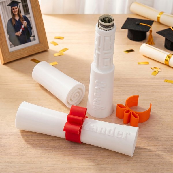 Porte-monnaie labyrinthe pour diplôme personnalisé imprimé en 3D avec nom Cadeau de fin d'études pour les diplômés