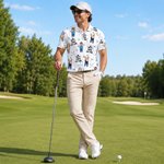 Personalized Golf Theme Face Photo Breathable Polo Shirt with Nickname Golf Club Birthday Father's Day Gift for Golf Players Fathers