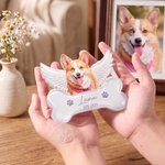 Plaque commémorative en acrylique transparent avec nom et année Cadeau commémoratif pour les propriétaires d'animaux de compagnie