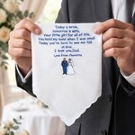 Mouchoir 100% coton avec nom Cadeau de mariage pour père mère grand-mère