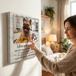 Personalised Warm Pet Photo Paw Print Framed Canvas Print with Name Home Decor Ship from USA Memorial Sympathy Gift for Pet Owners Lovers