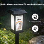 Personalisierte Solar-Gedenkleuchte mit Haustierfoto und Namen | Grablicht | Solarlampe für Garten | Erinnerungsgeschenk für Haustierliebhaber