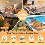 Personalised Pop Art Graffiti Soft Oversized Quick Dry Beach Towel with Name and Photo Summer Holiday Birthday Beach Party Gift for Young Men Women