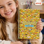 Personalized Playful emoji Scene A5 Spiral Notebook with Name and Text Daily Use Birthday Gift for Kids Students | Callie × emoji ™