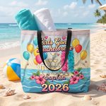 Personalised Girls Gone Bachelorette Sandbeach Large Tote Bag with Name and Year Bachelorette Party Gift for Women Bridesmaids
