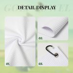 Personalized Best Daddy Multicolor Waffle Quick Dry Name Golf Towel with Carabiner Sports Accessory Birthday Father's Day Gift for Dad Golf Players