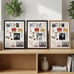 Personalized Romantic Matchbox Collage Photo Framed Canvas Print with Names and Texts Ship from USA Anniversary Valentine's Day Gift for Couples