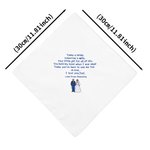 Mouchoir 100% coton avec nom Cadeau de mariage pour père mère grand-mère