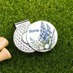 Personalizzato fiore di nascita Golf Club marcatore di palline da golf con clip magnetica per cappello e nome Compleanno Giorno di gioco Regalo per gli amanti del golf