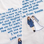 Mouchoir 100% coton avec nom Cadeau de mariage pour père mère grand-mère