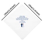 Mouchoir 100% coton avec nom Cadeau de mariage pour père mère grand-mère