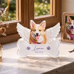 Plaque commémorative en acrylique transparent avec nom et année Cadeau commémoratif pour les propriétaires d'animaux de compagnie