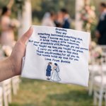 Mouchoir 100% coton avec nom Cadeau de mariage pour père mère grand-mère