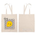 Personalised Playful emoji Scene Canvas Tote Bag with Colour-Blocking Name Daily Use Birthday Gift for Kids Women | Callie × emoji ™