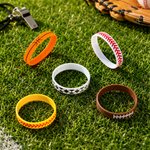 Personalised Ball Sports Silicone Band Bracelet with Engraved Text Birthday Game Day Gift for Sports Lovers