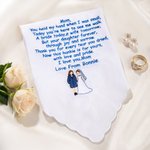 Mouchoir 100% coton avec nom Cadeau de mariage pour père mère grand-mère