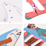 Personalisierte Foto Design Gitarre Pick Guard für Tele Strat mit Schraube Geburtstag Musik Festival Geschenk für Gitarrist Musikliebhaber