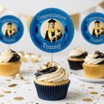 Personalized Graduation Photo Cupcake Topper with Name Graduation Ceremony Gift for Graduates