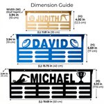 Personalized Sports Pattern Medal Display Stand with Name Sports Memorabilia Wall Decor Game Day Gift for Sport Lover Athlete Teenager